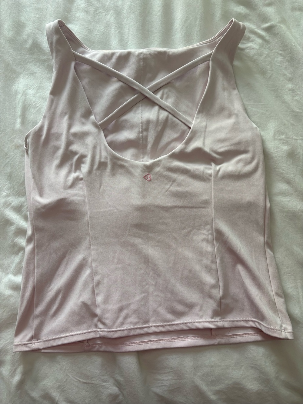 Light Pink Crisscross Back Tank Top - Women's Athletic Layer